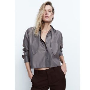 ZARA FAUX LEATHER TOP